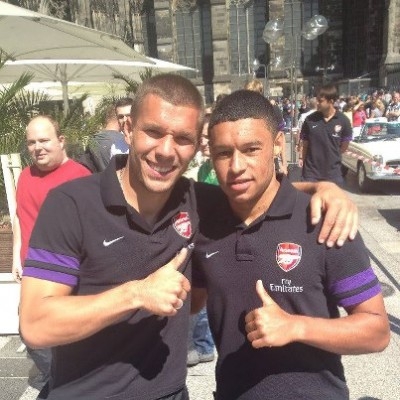 Two Arsenal players with great shooting ability