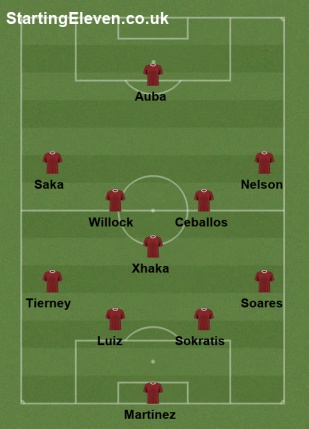Liv v Arsenal lineup
